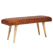 WOHNLING Sitzbank 115 cm Echtleder