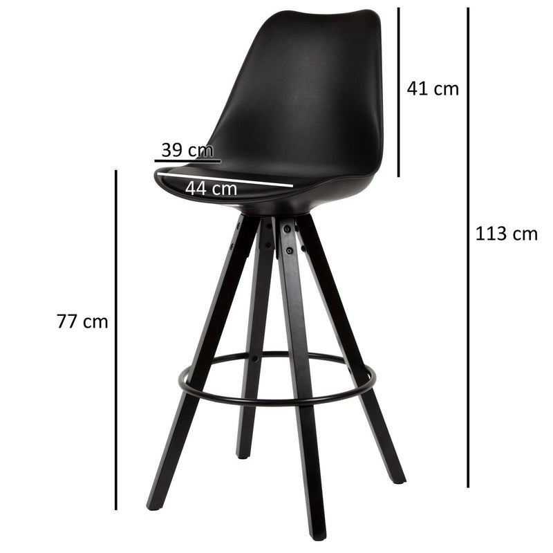 WOHNLING Barhocker WL6.126 Kunstleder schwarz