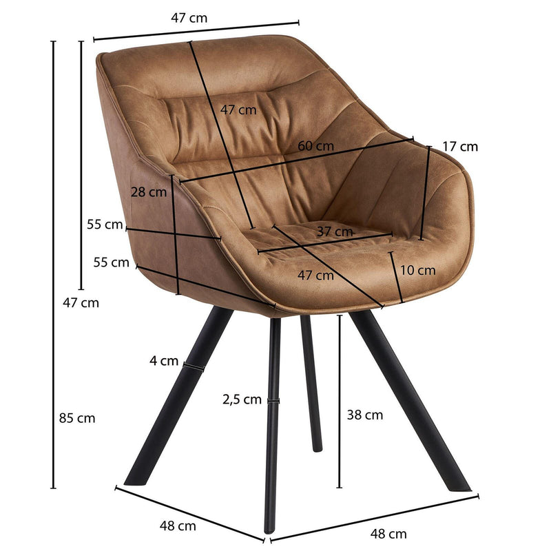WOHNLING Stuhl WL6.270 Wildlederoptik beige
