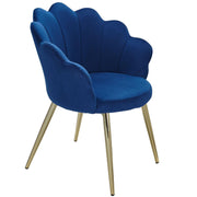 WOHNLING Esszimmerstuhl WL6.285 Tulpe Samt blau