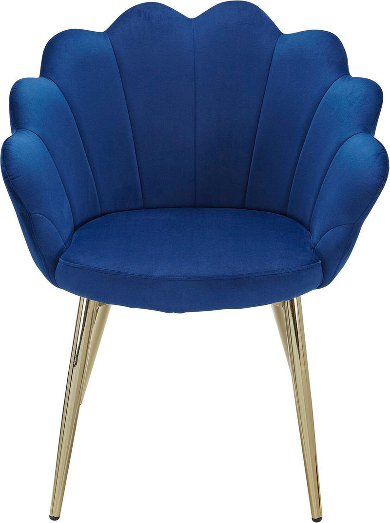 WOHNLING Esszimmerstuhl WL6.285 Tulpe Samt blau