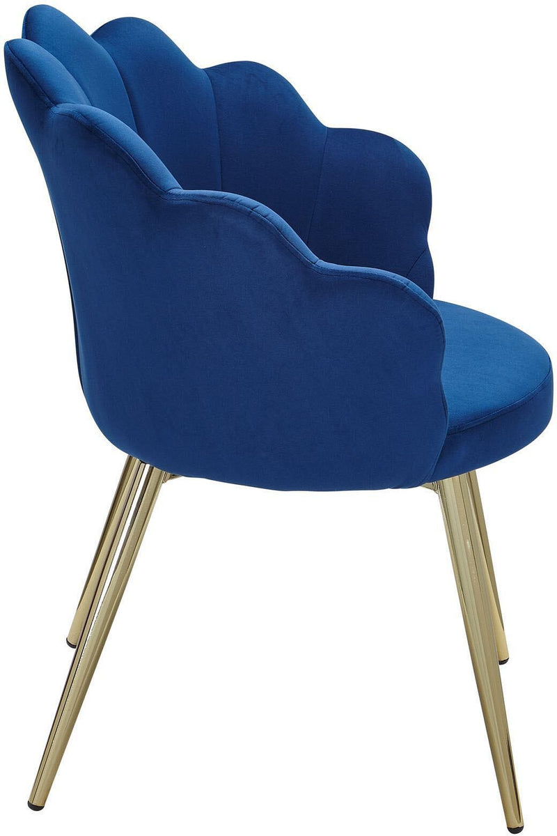 WOHNLING Esszimmerstuhl WL6.285 Tulpe Samt blau