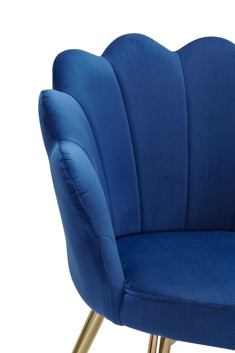 WOHNLING Esszimmerstuhl WL6.285 Tulpe Samt blau