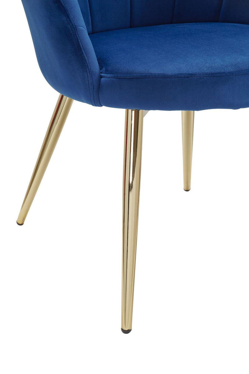 WOHNLING Esszimmerstuhl WL6.285 Tulpe Samt blau