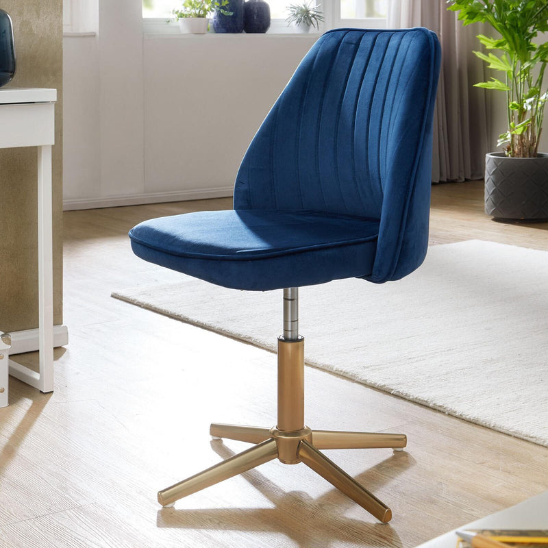 WOHNLING Stuhl WL6.304 Samt dunkelblau