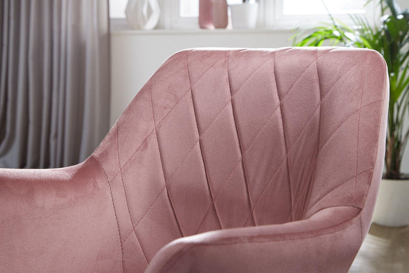 WOHNLING Stuhl WL6.306 Samt rosa