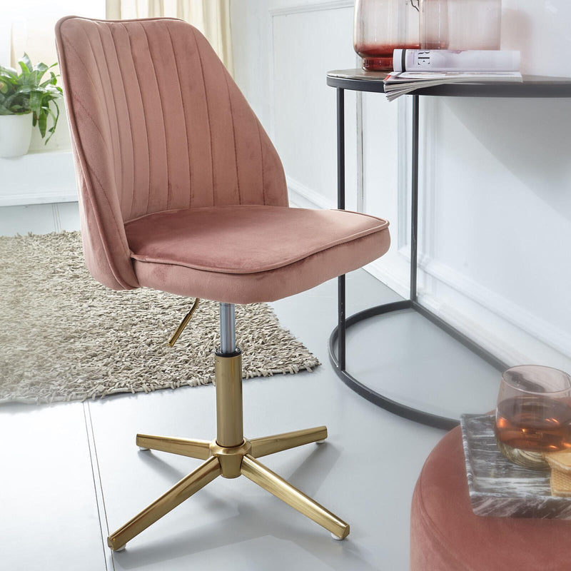 WOHNLING Stuhl WL6.303 Samt rosa