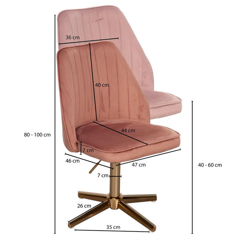 WOHNLING Stuhl WL6.303 Samt rosa