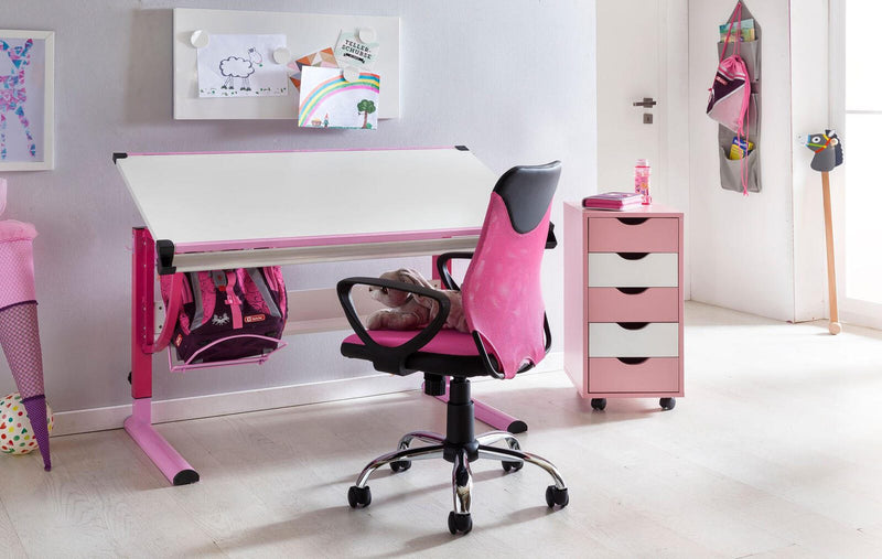 AMSTYLE Kinderdrehstuhl SPM1.355 pink/schwarz