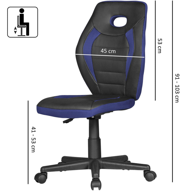 AMSTYLE Kinderdrehstuhl SPM1.388 schwarz/blau