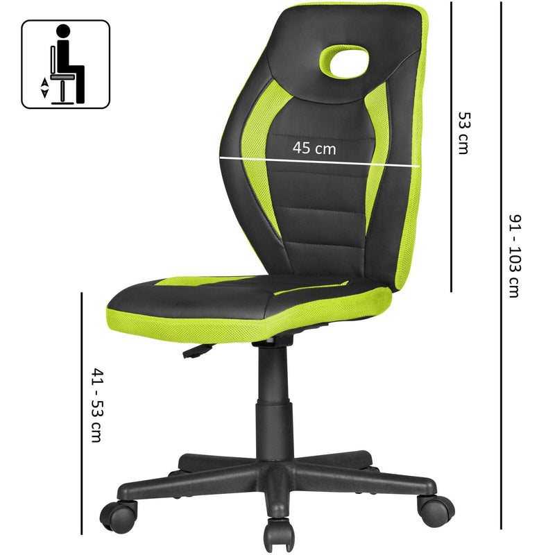 AMSTYLE Kinderdrehstuhl SPM1.389 schwarz/gelb