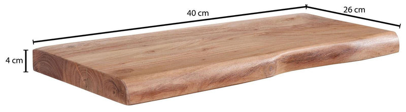 WOHNLING Regal Baumkante 40cm akazie