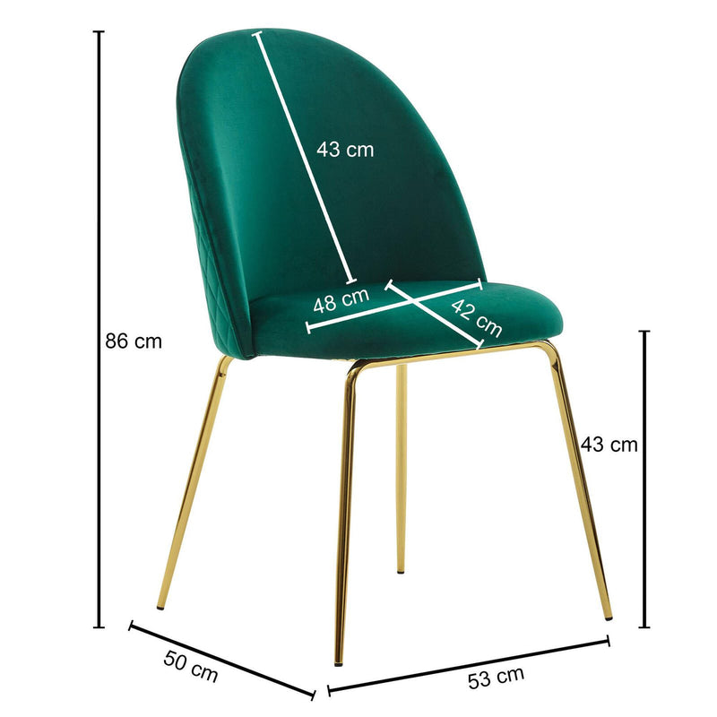 WOHNLING Esszimmerstuhl WL6.403 Samt grün