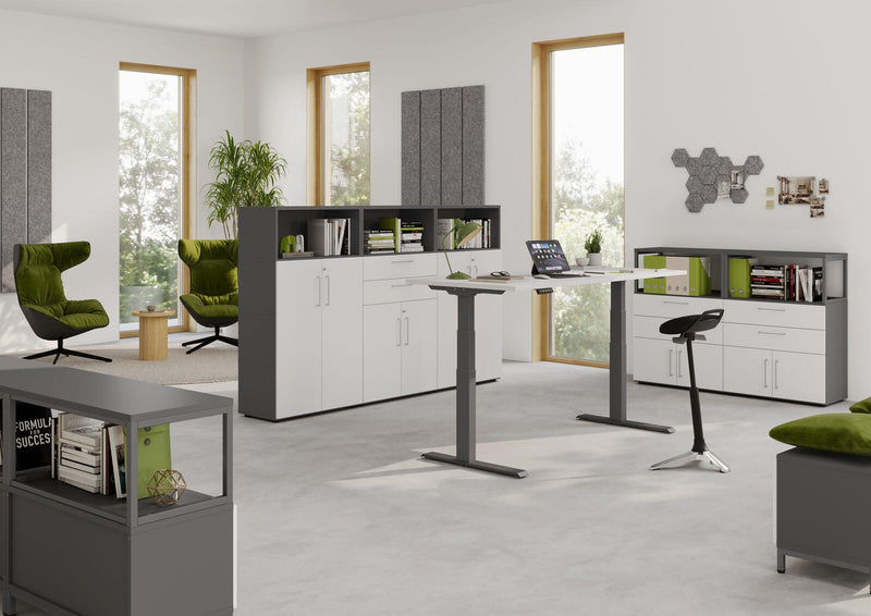 HAMMERBACHER FW Regal 2OH, 1OH offen grafit
