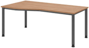 HAMMERBACHER VHS18/N/G höhenverstellbarer Schreibtisch 68,5 - 81 cm nussbaum / grafit