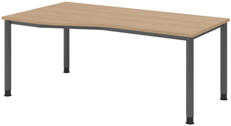 HAMMERBACHER VHS18/E/G höhenverstellbarer Schreibtisch 68,5 - 81 cm eiche / grafit