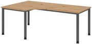 HAMMERBACHER VHS82/R/G höhenverstellbarer Schreibtisch 68,5 - 81 cm asteiche / grafit