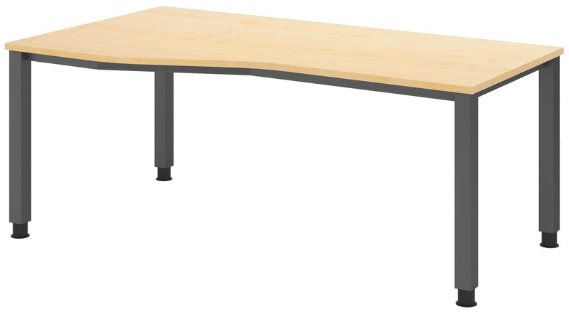 HAMMERBACHER VQS18/3/G höhenverstellbarer Schreibtisch 68,5 - 81 cm ahorn / grafit