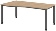 HAMMERBACHER VQS18/E/G höhenverstellbarer Schreibtisch 68,5 - 81 cm eiche / grafit