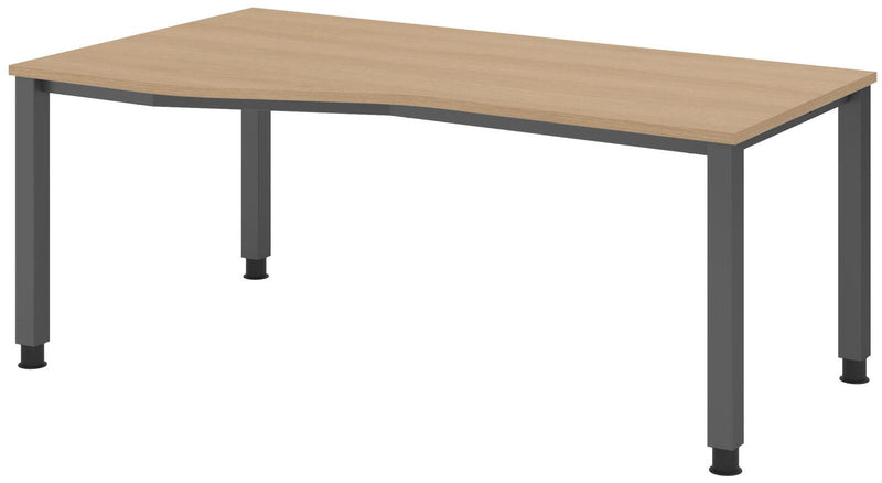 HAMMERBACHER VQS18/E/G höhenverstellbarer Schreibtisch 68,5 - 81 cm eiche / grafit