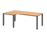 HAMMERBACHER VQS82/6/G höhenverstellbarer Schreibtisch 68,5 - 81 cm buche / grafit