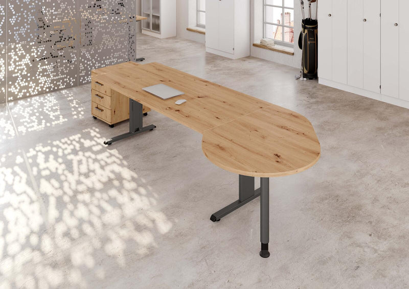 HAMMERBACHER Anbautisch höhenverstellbar VLA81/R/G asteiche