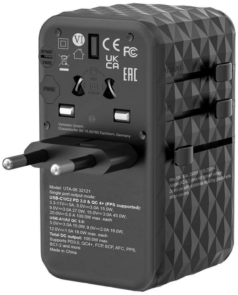 Verbatim GaN-Ladeadapter UTA-06 100W