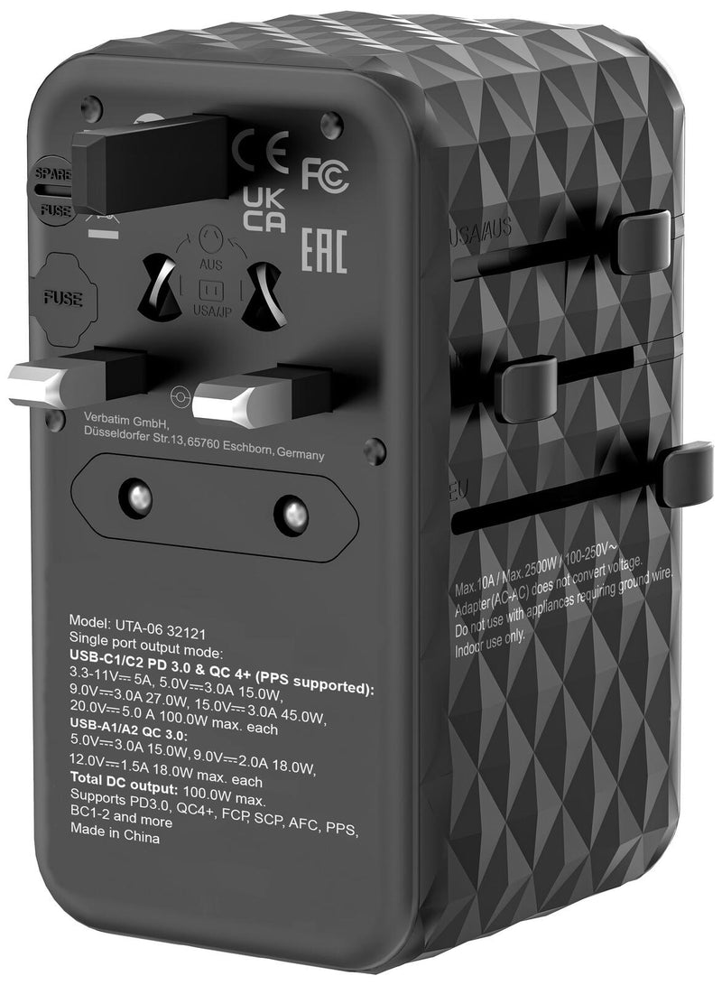 Verbatim GaN-Ladeadapter UTA-06 100W