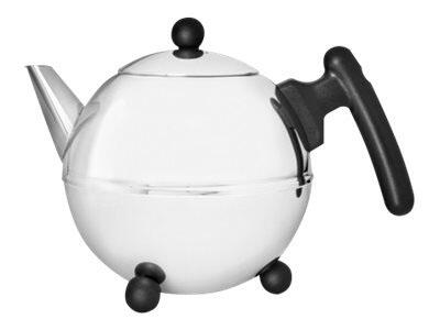bredemeijer Bella Ronde Teekanne 0,75 l silber, schwarz