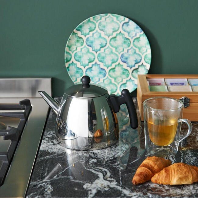 bredemeijer Classic Teekanne 1,2 l silber, schwarz