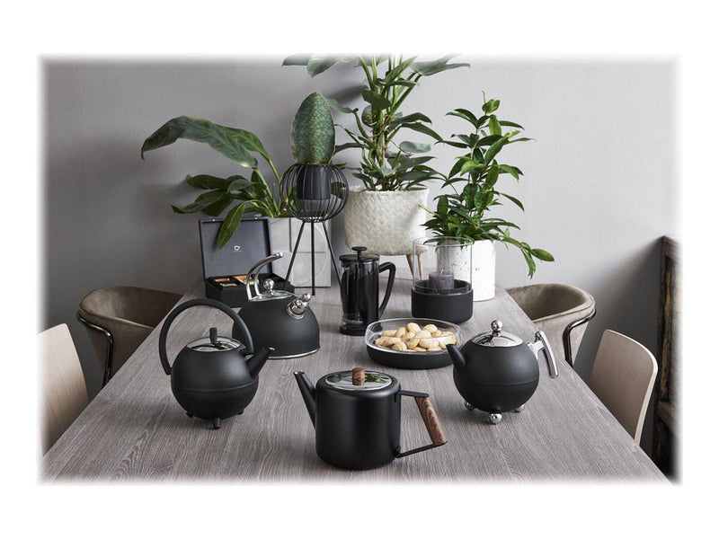 bredemeijer Bella Ronde Teekanne 1,2 l schwarz, silber
