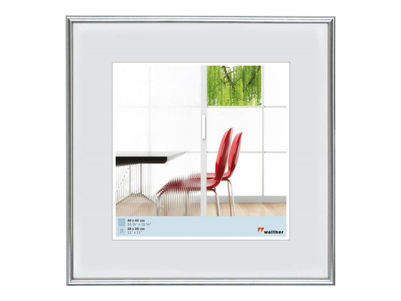 walther design Bilderrahmen Galeria 41,1 x 41,1 cm silber