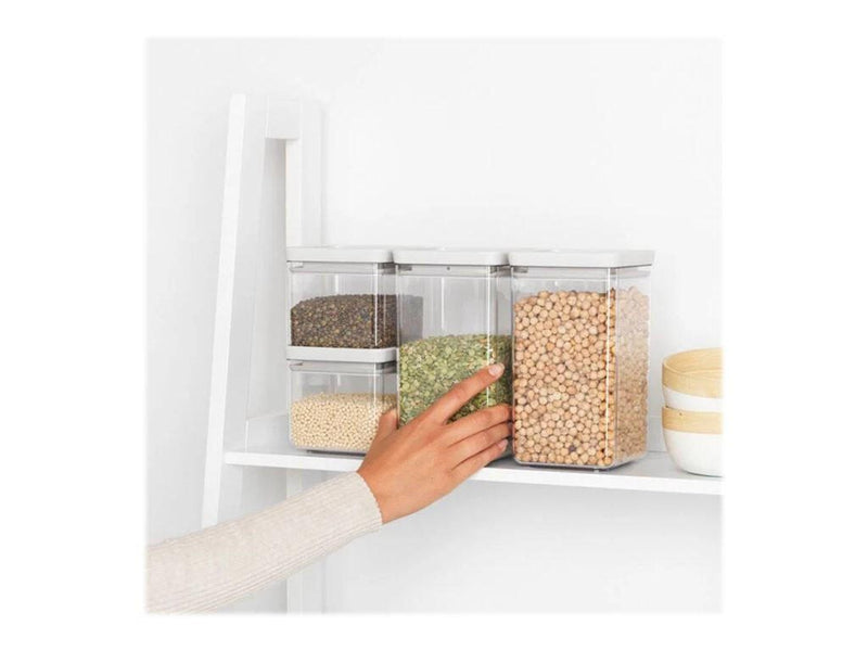 brabantia Vorratsdosen-Set 2x 0,7/2x 1,6 l transparent, grau