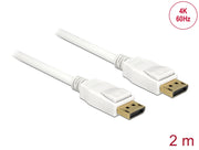 Delock DP1.2-Kabel 2m weiß