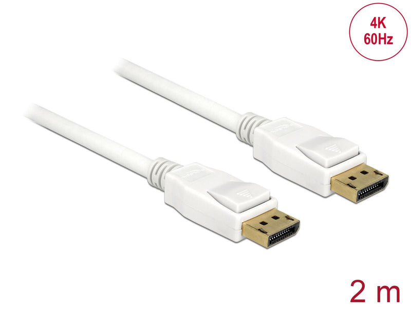 Delock DP1.2-Kabel 2m weiß