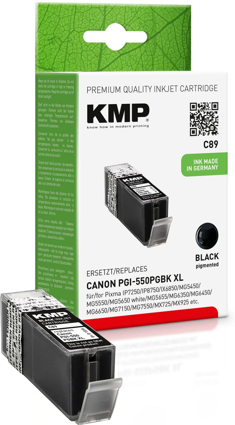 KMP Druckerpatrone C89 schwarz kompatibel zu Canon PGI-550 XL PGBK