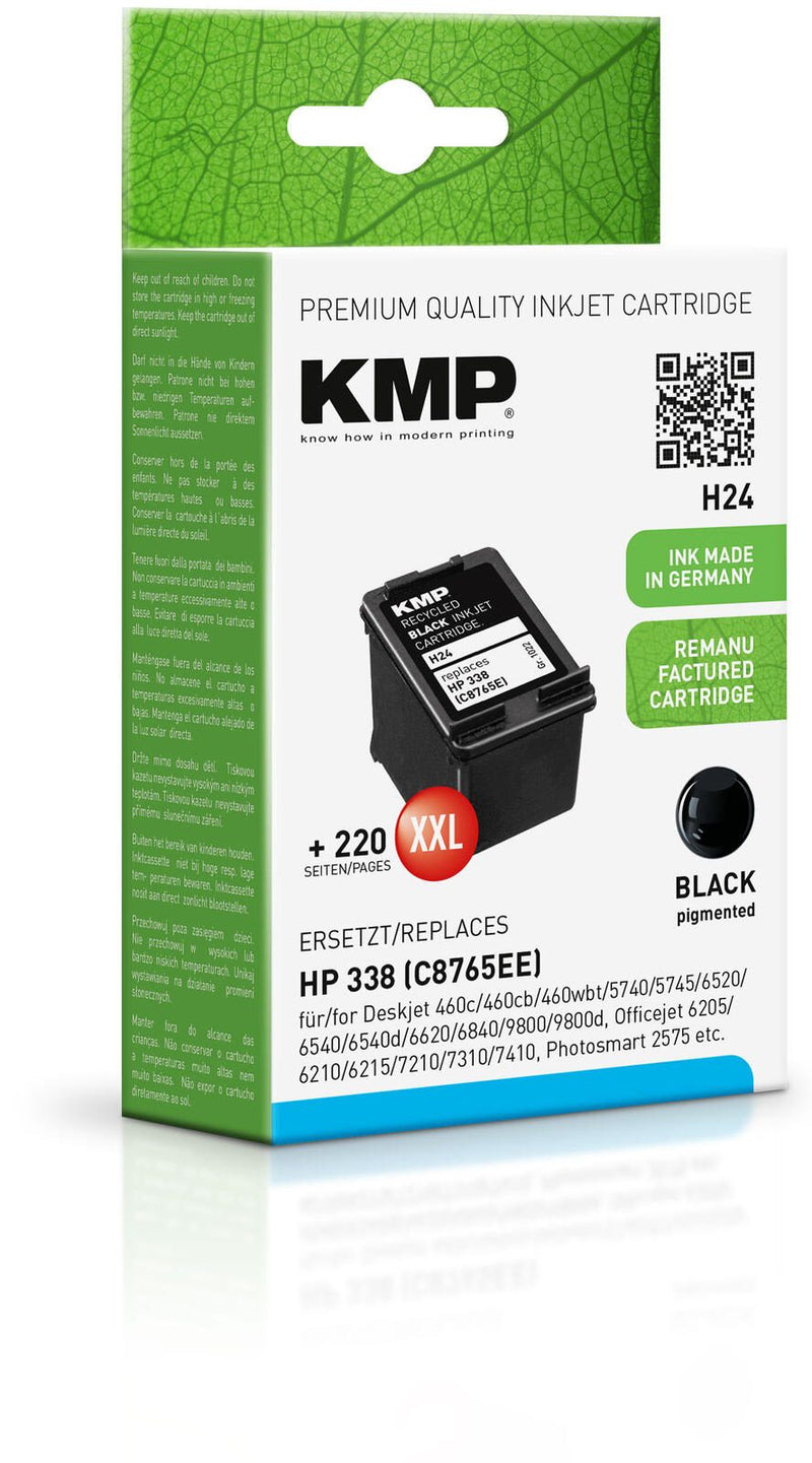 KMP Druckerpatrone H24 schwarz kompatibel zu HP 338 (C8765E)