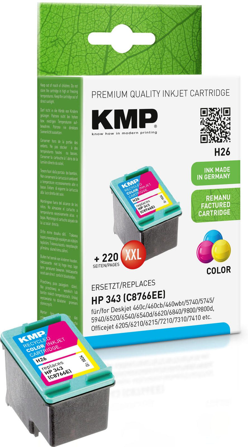 KMP Druckerpatrone H26 color kompatibel zu HP 343 (C8766E)