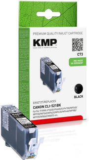 KMP Druckerpatrone C73 schwarz kompatibel zu Canon CLI-521 BK