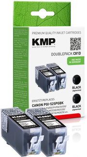 KMP Druckerpatronen C81D schwarz kompatibel zu Canon PGI-525 BK Twinpack, 2er-Set