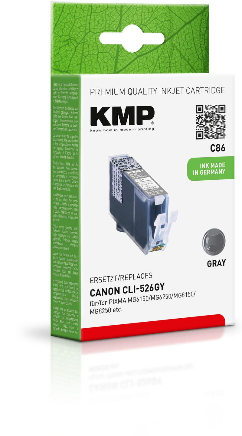 KMP Druckerpatrone C86 grau kompatibel zu Canon CLI-526 GY