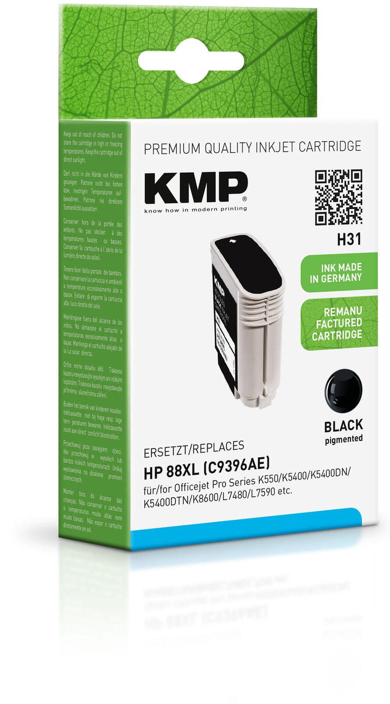 KMP Druckerpatrone H31 schwarz kompatibel zu HP 88XL (C9396AE)