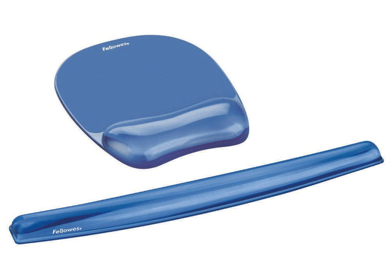 Fellowes Tastatur-Handballenauflage Crystals Gel blau