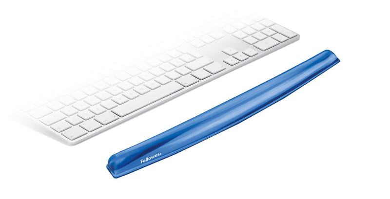 Fellowes Tastatur-Handballenauflage Crystals Gel blau