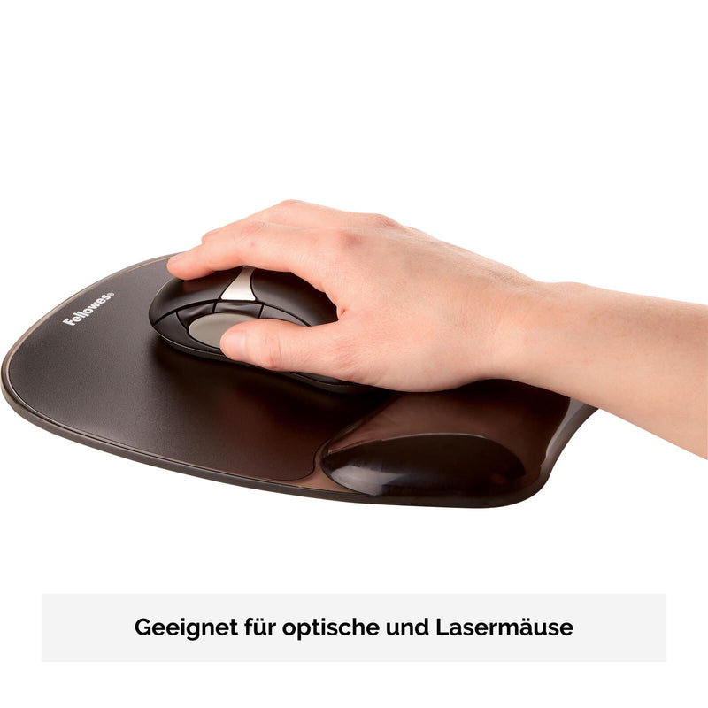Fellowes Mousepad mit Handgelenkauflage Crystals Gel schwarz