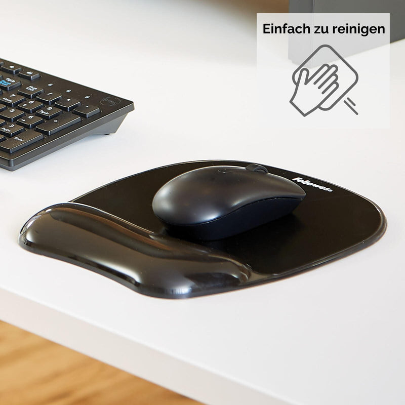Fellowes Mousepad mit Handgelenkauflage Crystals Gel schwarz