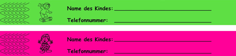 WOLF & APPENZELLER Sicherheitsbänder für Kinder grün, pink