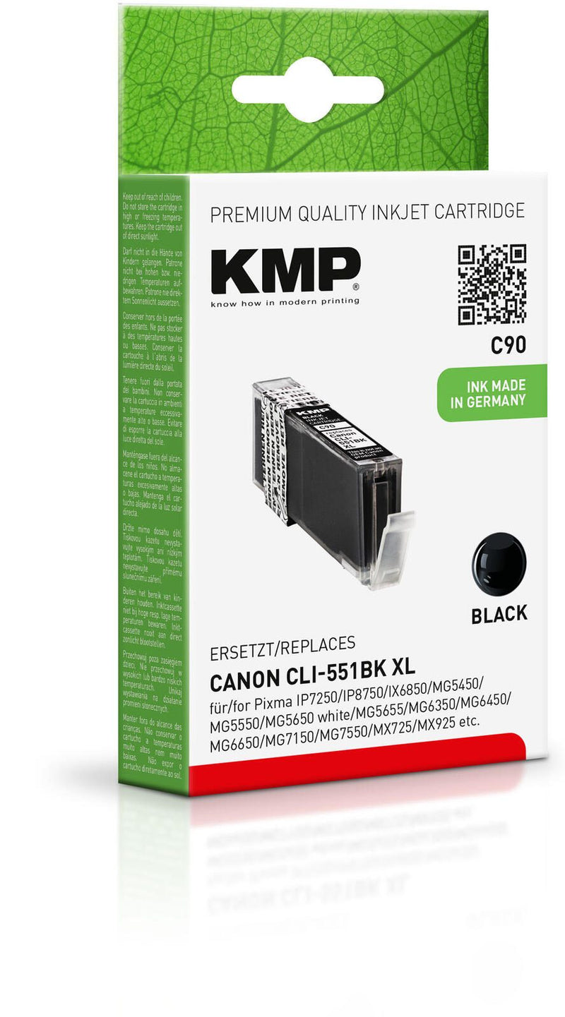 KMP Druckerpatrone C90 schwarz kompatibel zu Canon CLI-551 XL BK