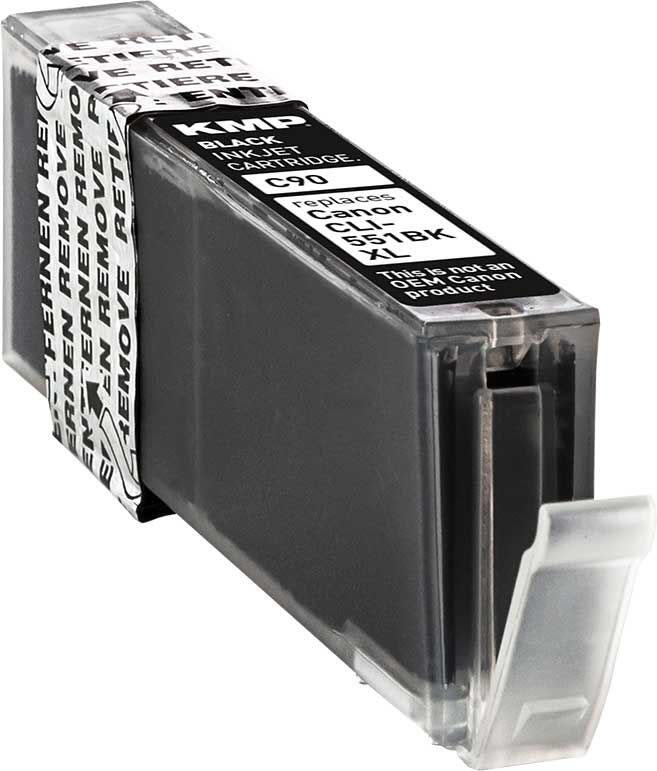 KMP Druckerpatrone C90 schwarz kompatibel zu Canon CLI-551 XL BK