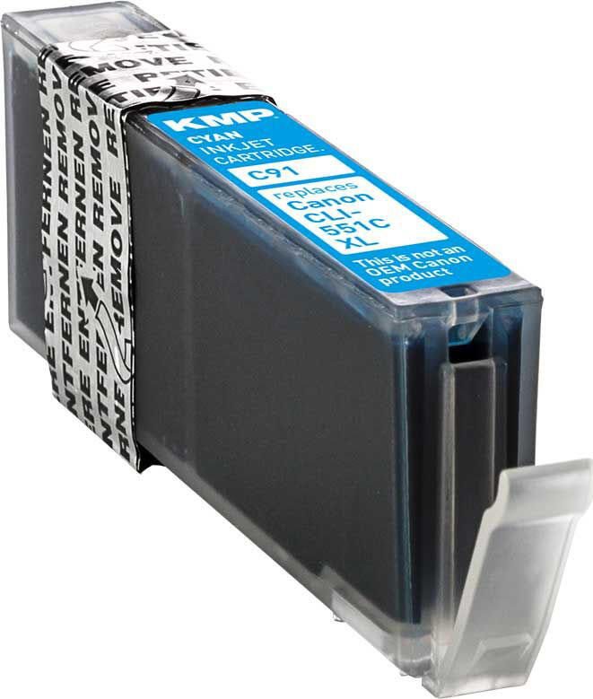 KMP Druckerpatrone C91 cyan kompatibel zu Canon CLI-551 XL C
